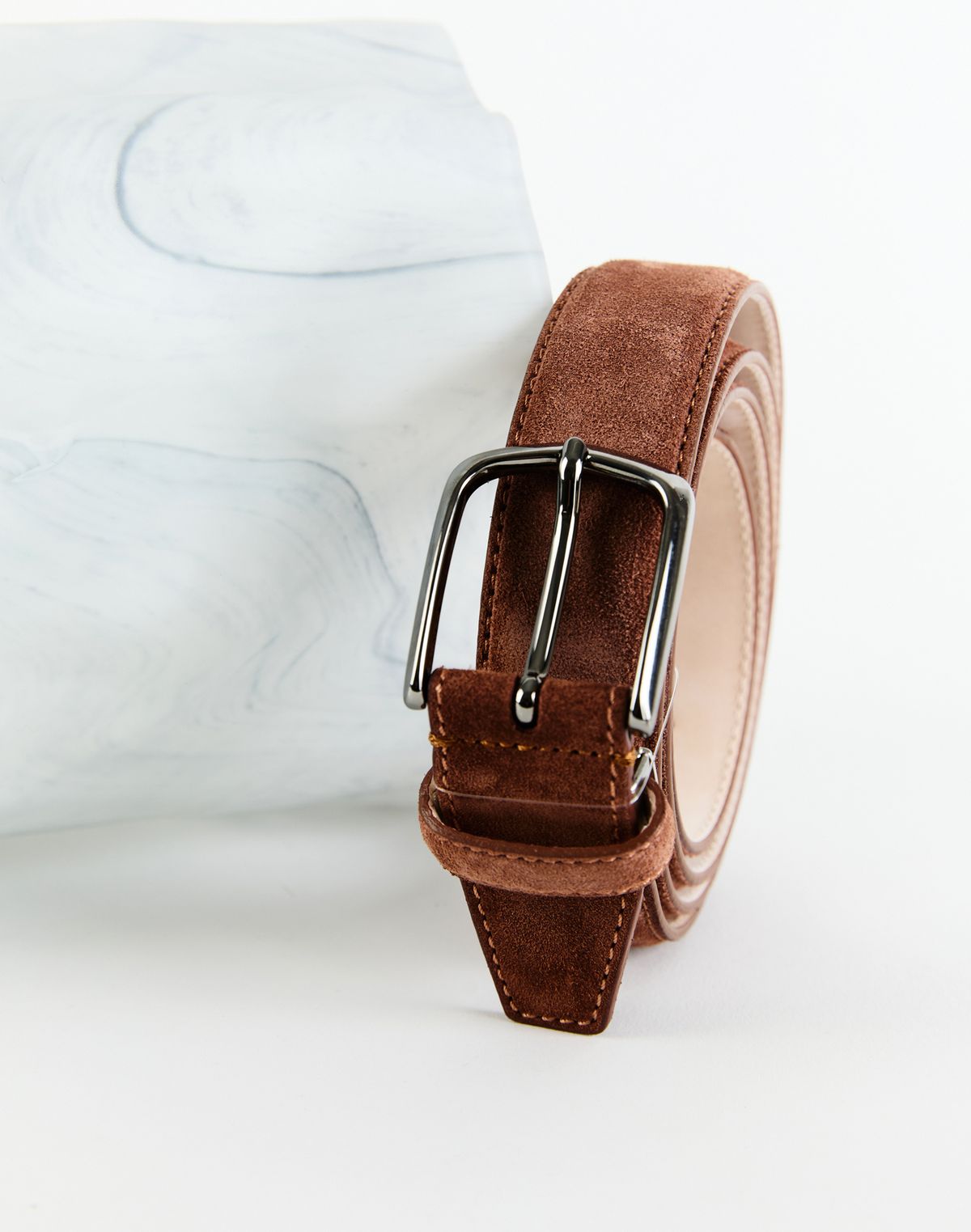 닥스 남성 액세서리(DAKS MEN'S ACCESSORIES) [ITALY][LUCE][남녀공용]브라운 스웨이드 벨트 DBBE5F606W3
