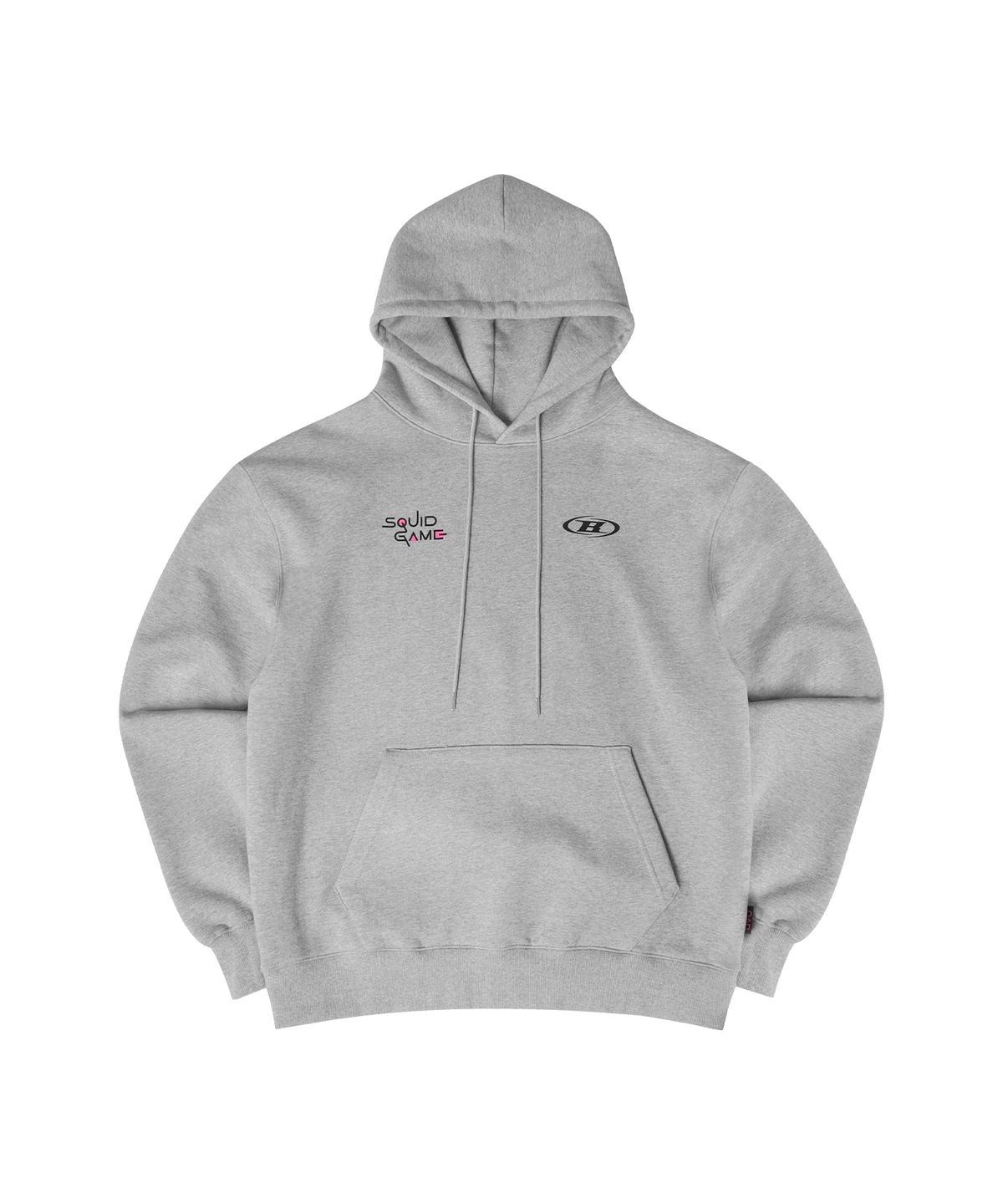 본투윈(BORN TO WIN) SQUID GAME CHARACTER HOODIE [MELANGE GREY]