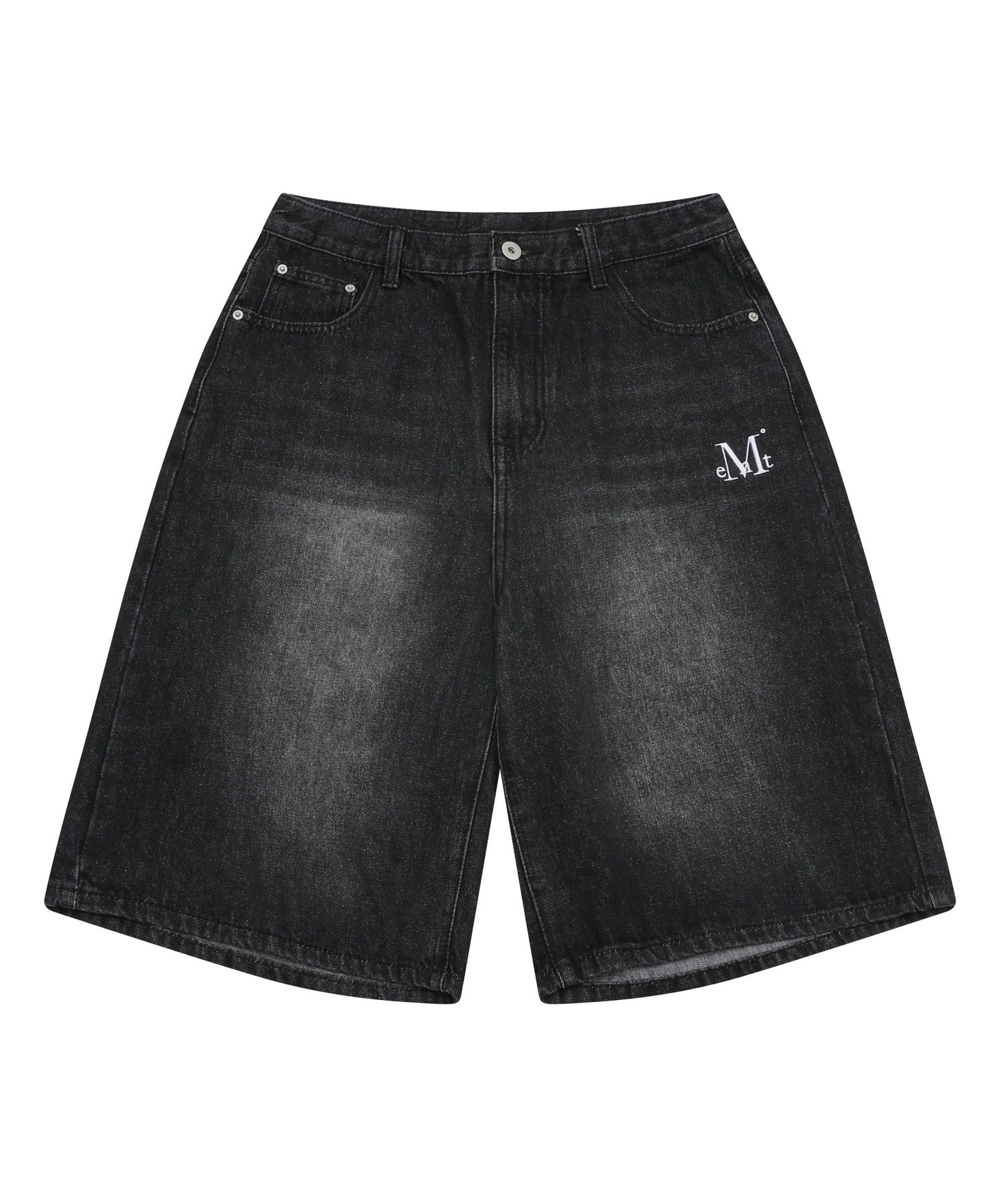 ★MUCENT★ Ronar Back Button Leather Point Bermuda Denim Pan MUSINSA | MUCENT Ronar Back Button Leather Point Bermuda