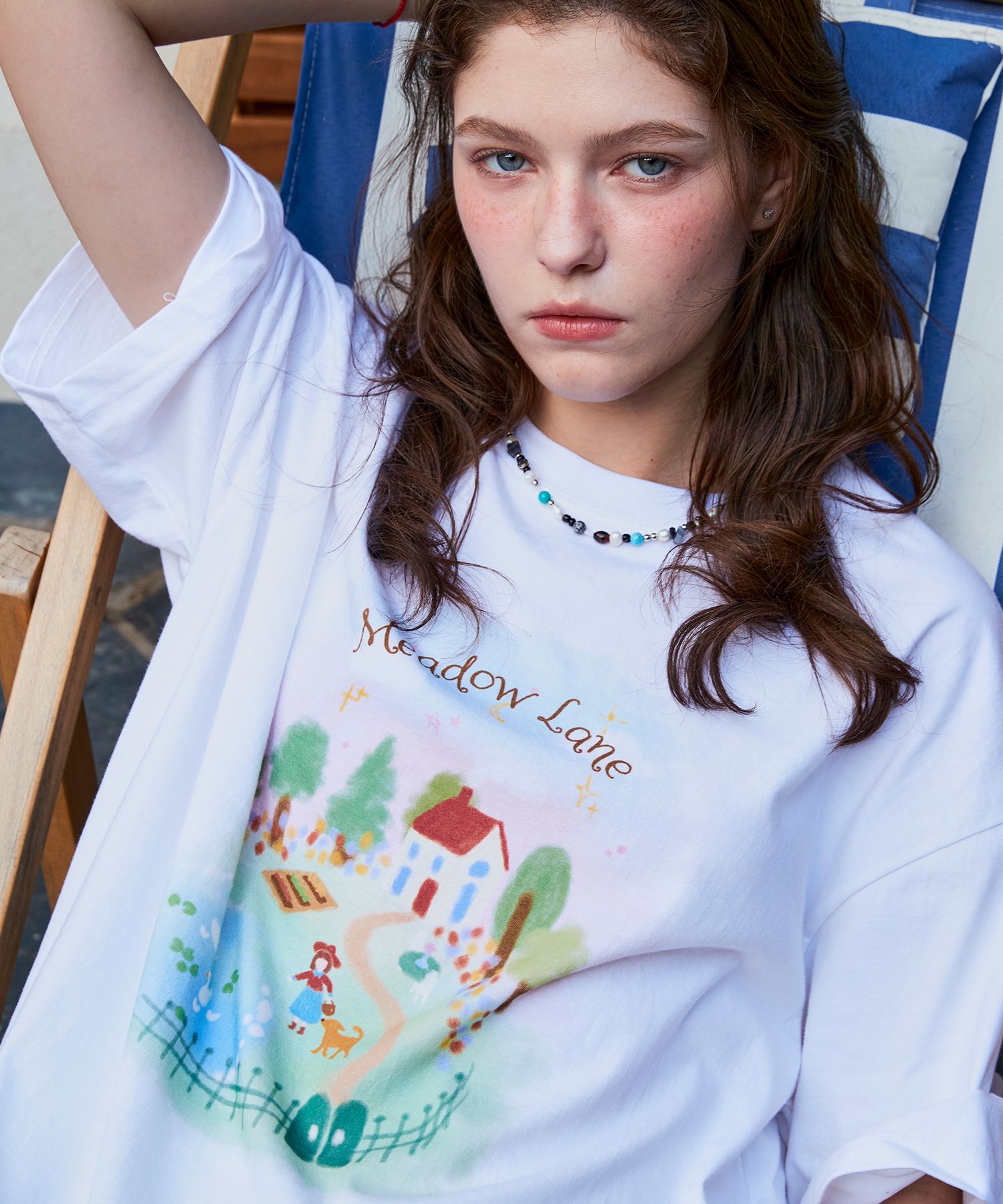 [CPGN STUDIO]★25SS★DTP MEADOW LANE SHORT SLEEVE T-SHIRT MUSINSA | CPGN STUDIO DTP Meadow Lane Short Sleeve T-Shirt White