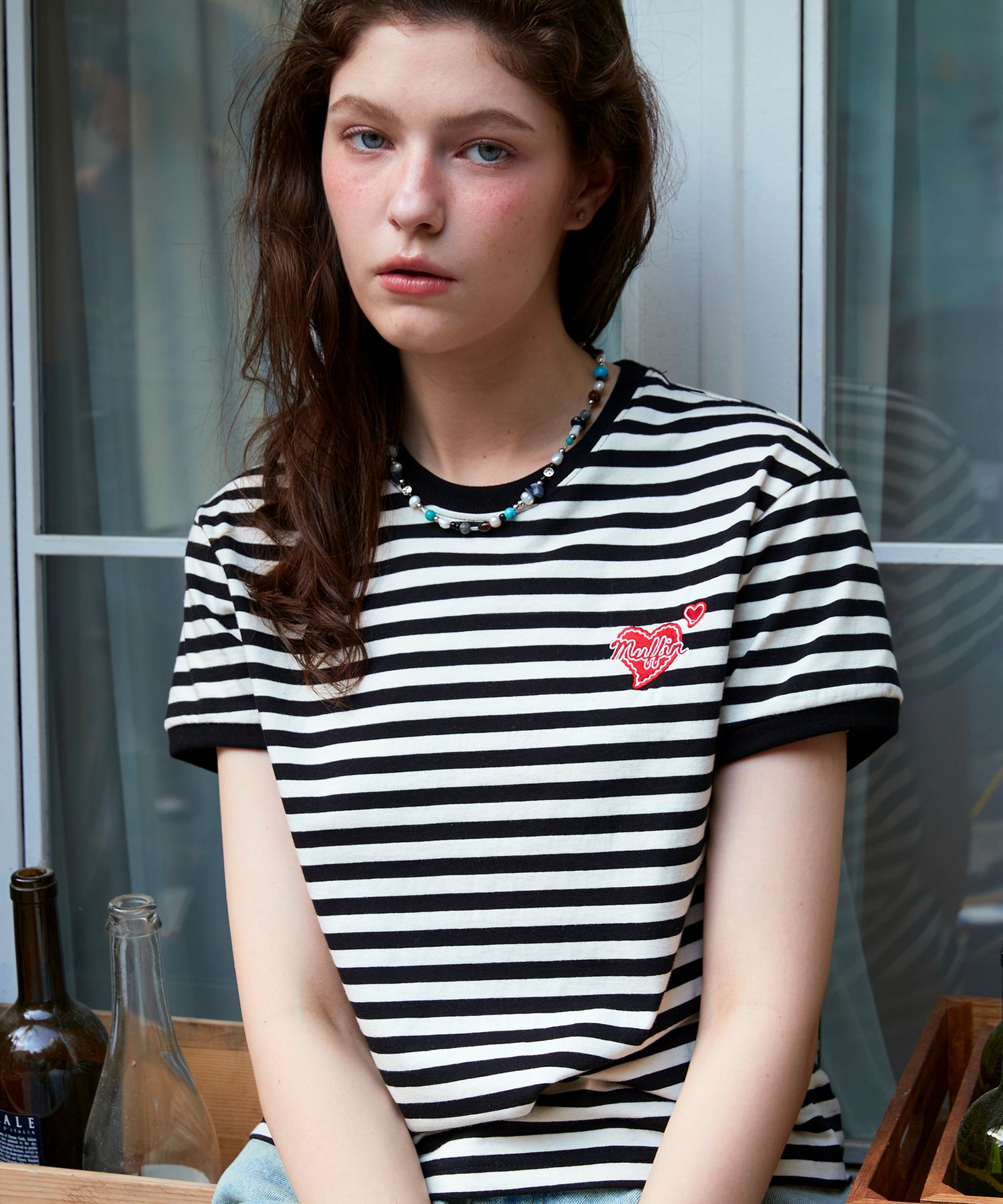 【CPGN STUDIO】25SS★ Muffin Heart Stripe CROP Ringer Tee MUSINSA | CPGN STUDIO MUFFIN HEART STRIPES CROP RINGERTY BLACK
