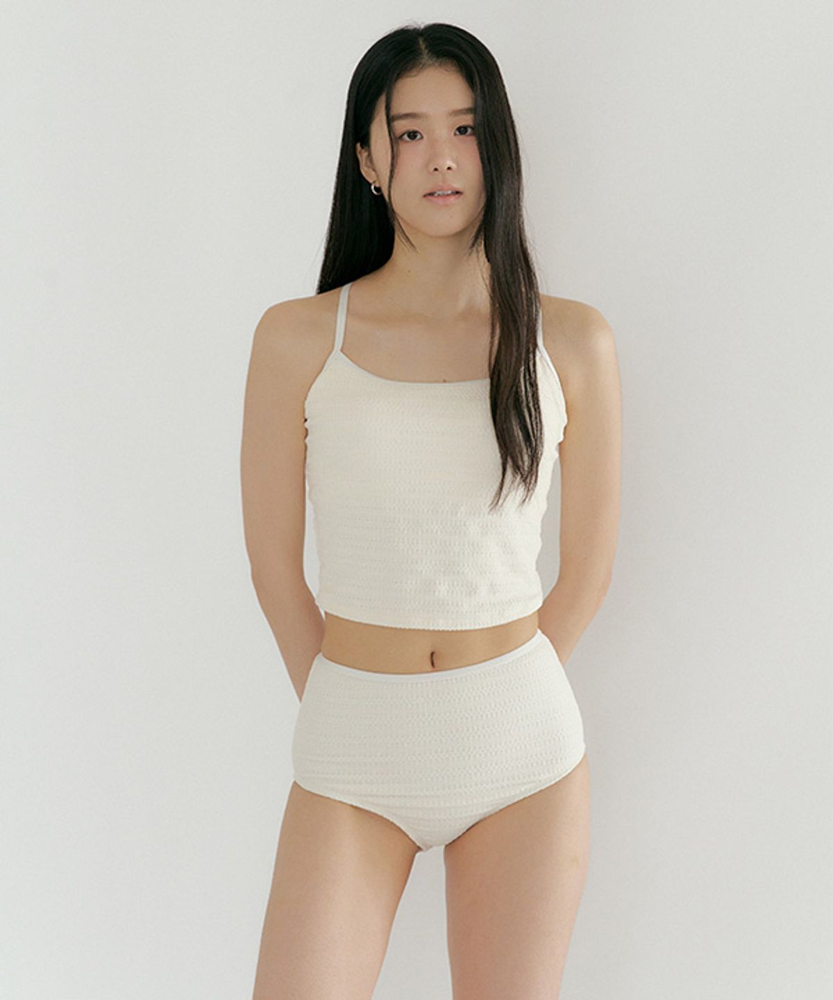 링서울(LINGSEOUL) lace swim set-cream
