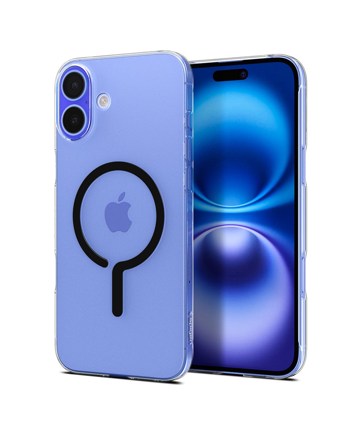 슈피겐(SPIGEN) 아이폰16 플러스 케이스 투명 맥세이프 에어스킨원탭메탈링맥핏