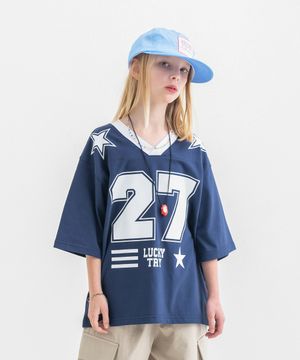 스타 넘버 브이넥 티셔츠