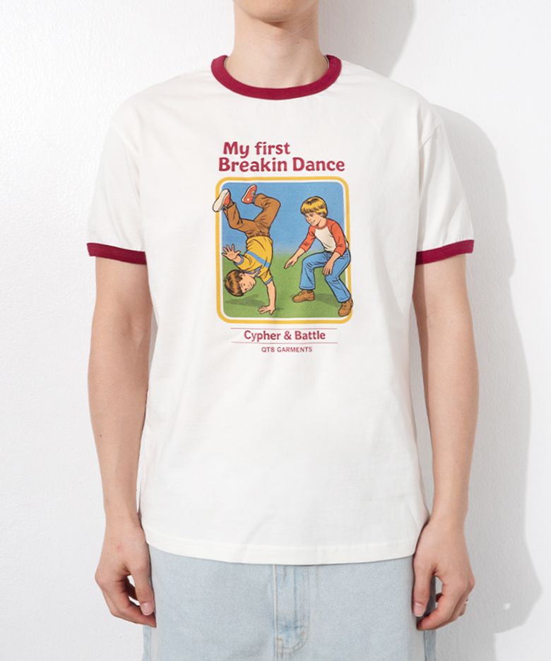 OC My First Breakin’ Ringer Tee (Burgundy)