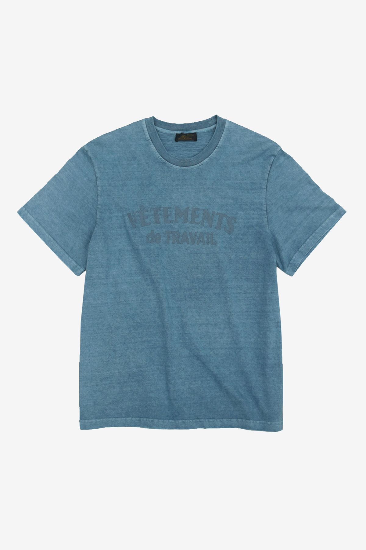 르몽생미셸(LE MONT ST MICHEL) Vintage washed unisex T-shirts_blue