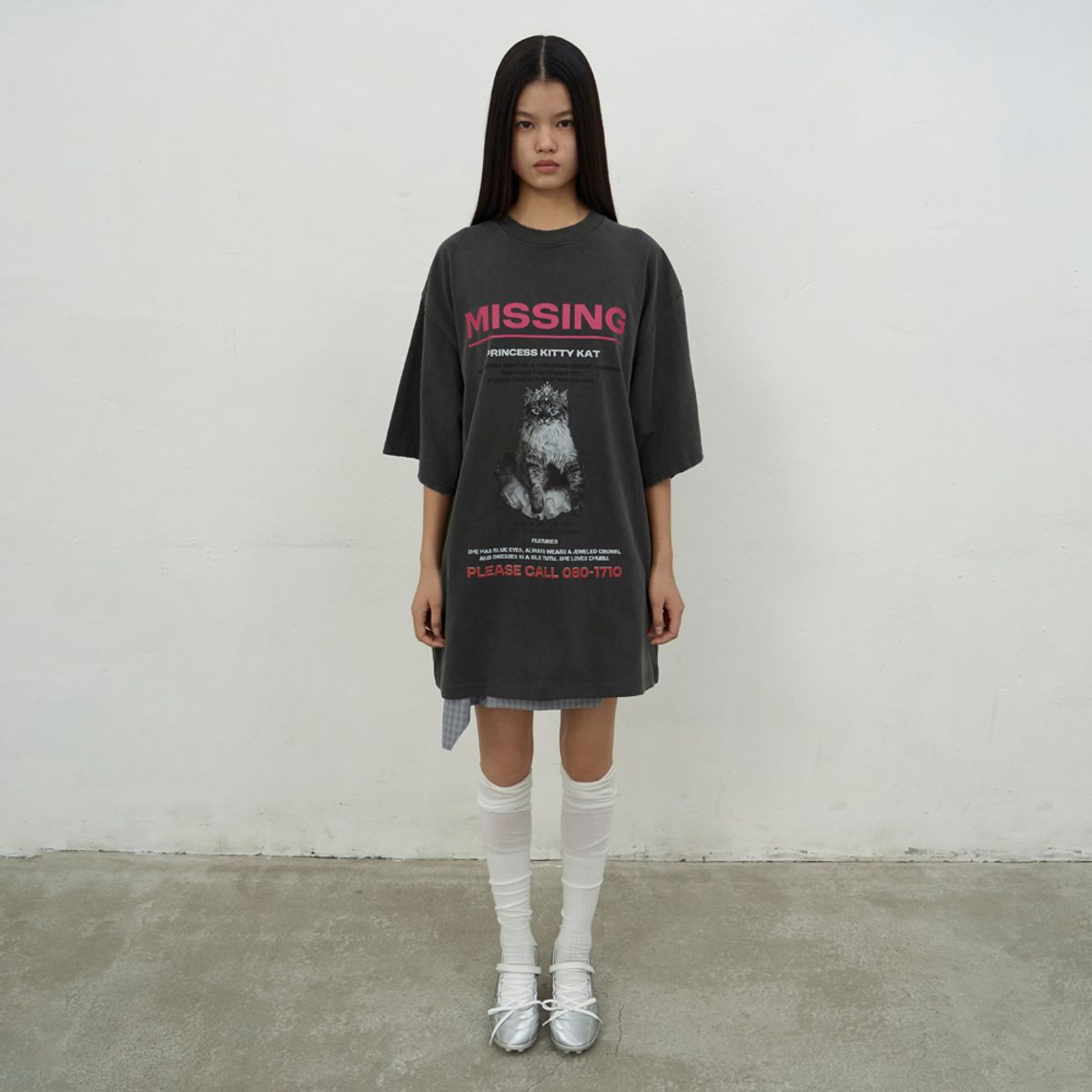 엘씨디씨티엠(LCDC™) KAT PRINT MINI DRESS (DARK GREY)