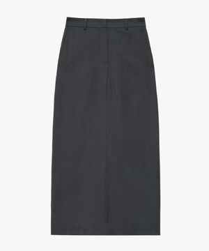 스트레이트 맥시 스커트 (DARK GREY)