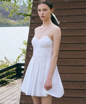 클래식 플레어 미니 드레스 (WHITE)