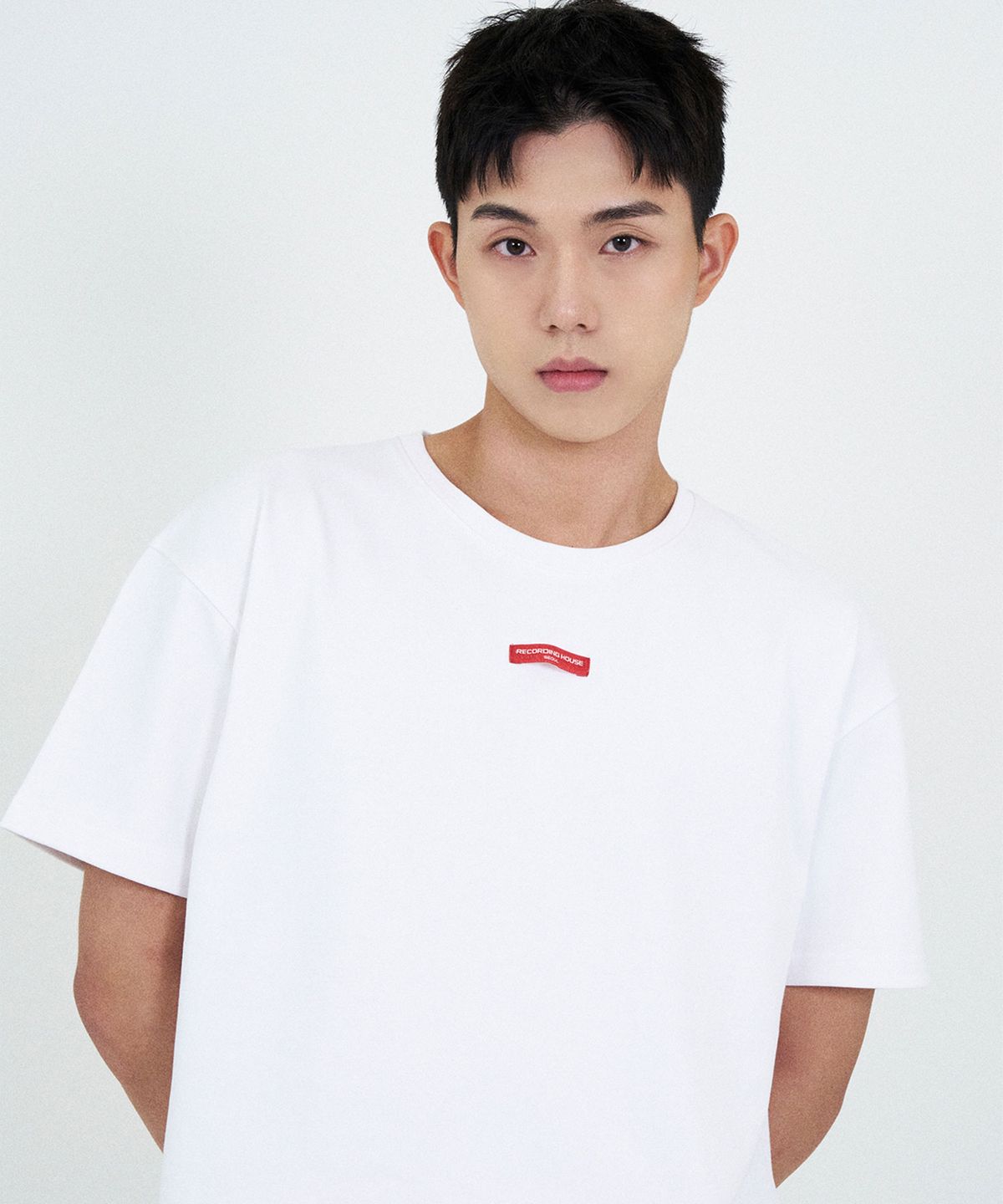 레코딩하우스(RECORDINGHOUSE) REC OVER FIT HALF-SLEEVE [WHITE]