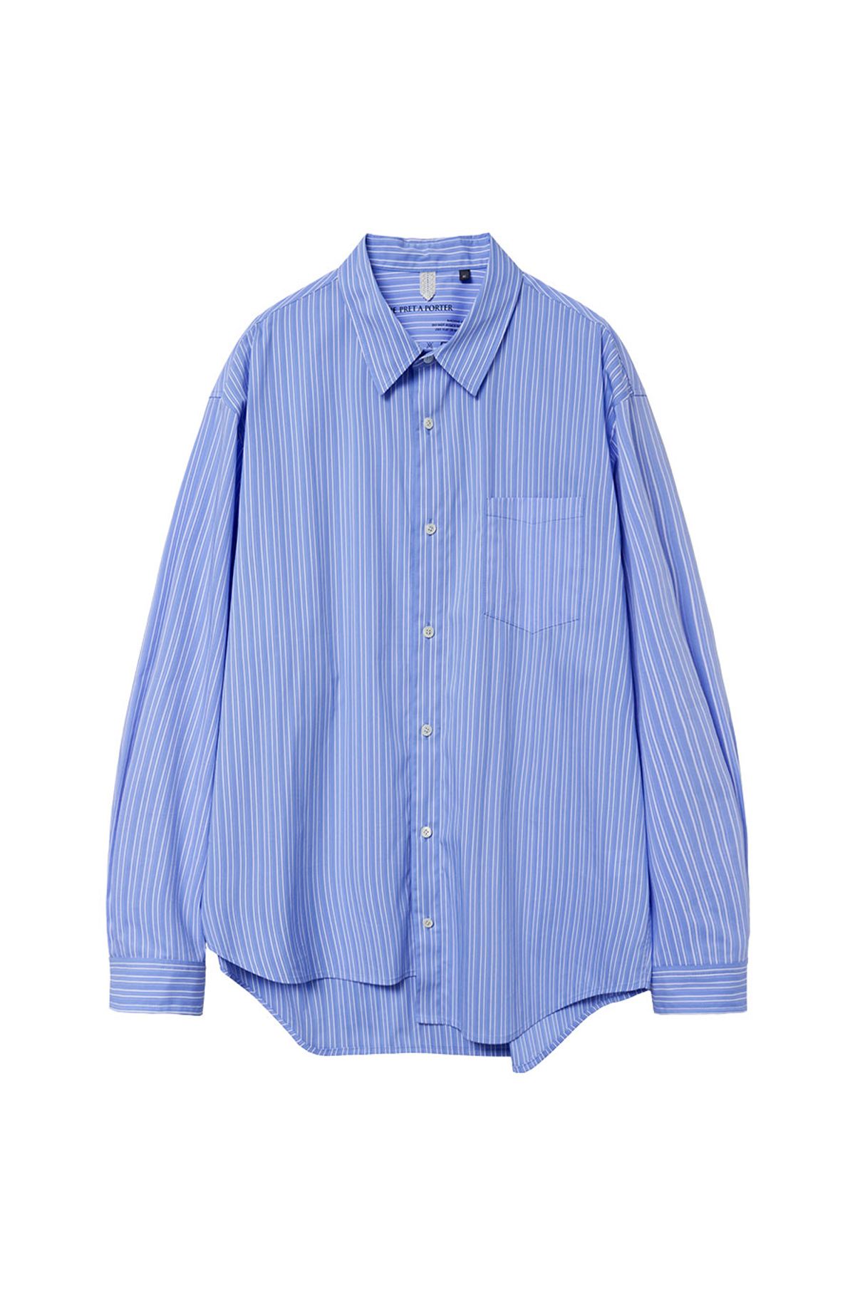 유체 프레타 포르테(YOUCHE PRET A PORTER) SR ASYM STRIPED SHIRTS Skyblue