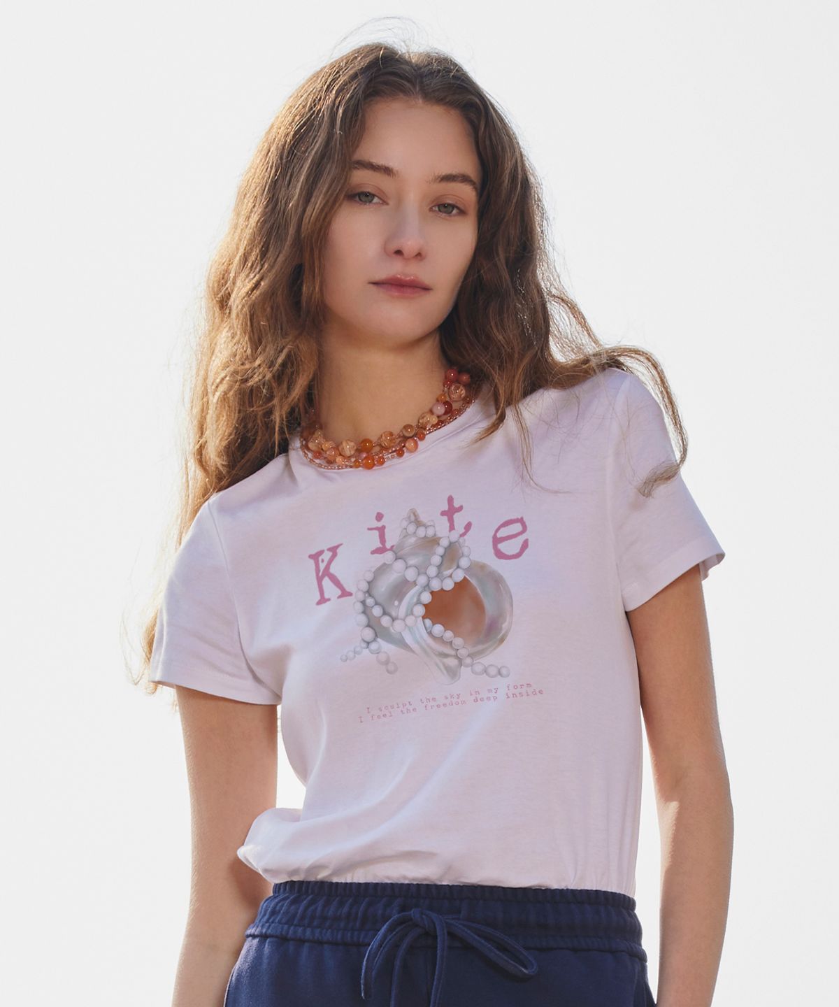 아이스가든에이오공팔(ICE GARDEN A.508) Topshell and Pearl Print T-shirt