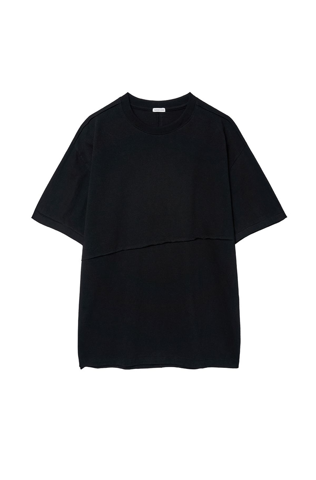 유체 프레타 포르테(YOUCHE PRET A PORTER) SR RAW-EDGE SHORT SLEEVE TEE Black