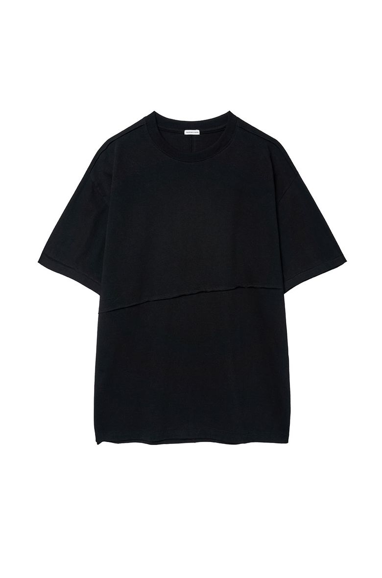 SR RAW-EDGE SHORT SLEEVE TEE Black
