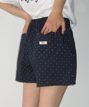 HEART POCKET TRUNK SHORT PANTS NAVY DOT