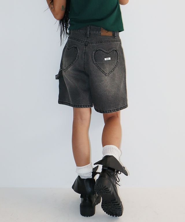 MUSINSA公式 | RONRON HEART POCKET CARPENTER SHORT DENIM