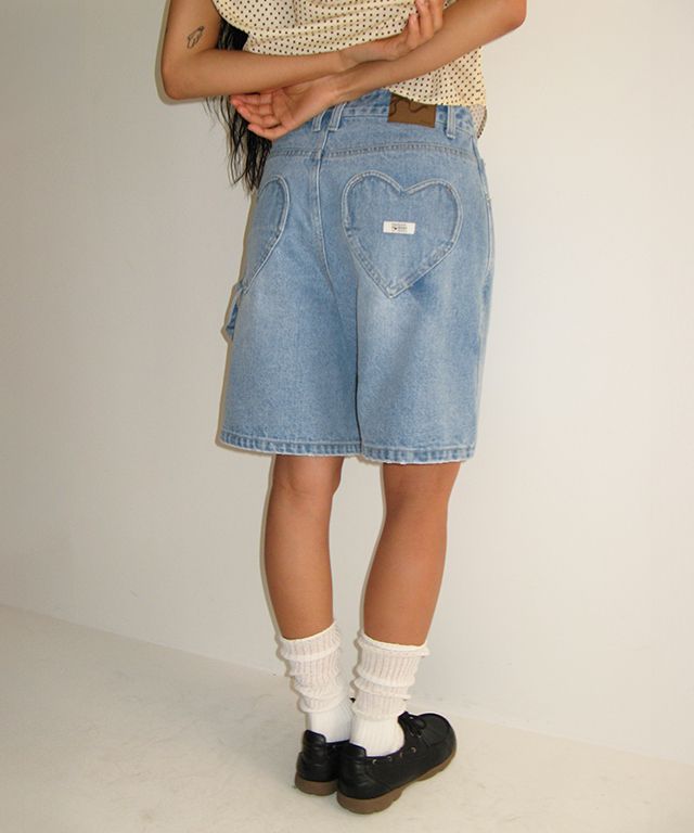 【RONRON】送料税込★HEART POCKET CARPENTER SHORT DENIM PANTS MUSINSA | RONRON HEART POCKET CARPENTER SHORT DENIM PANTS