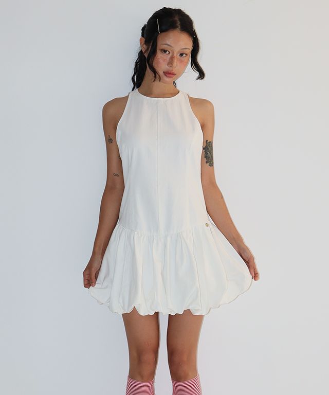 ワンピース RONORN PUMPKIN SLEEVELESS DENIM DRESS 5BKK050 MUSINSA | RONRON PUMPKIN SLEEVELESS DENIM DRESS WHITE