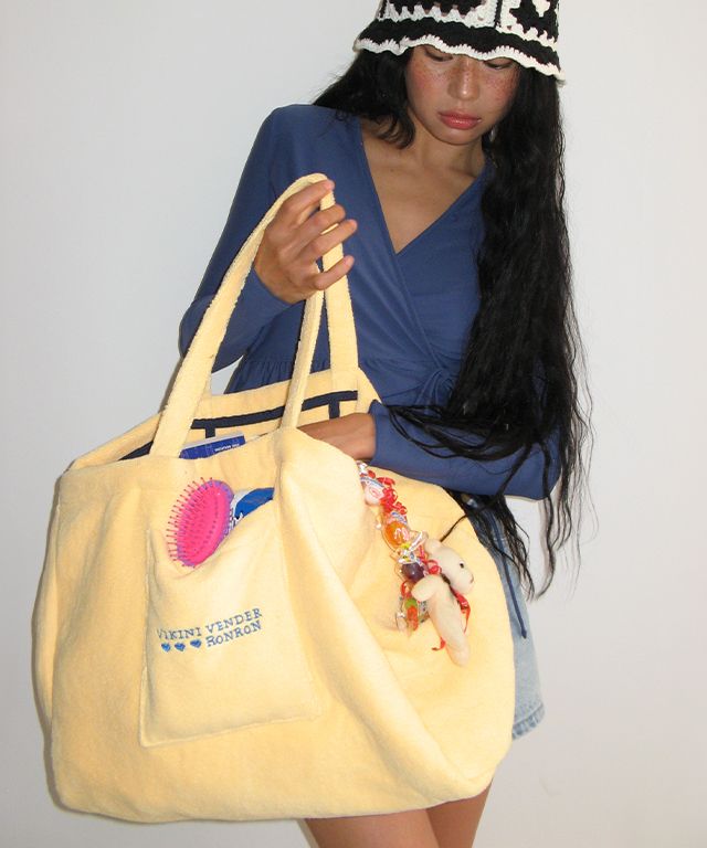 ショルダーバッグ・ポシェット RONRON TERRY BEACH BAG SOFT YELLOW VV25BBG1858SY MUSINSA | RONRON TERRY BEACH BAG SOFT YELLOW