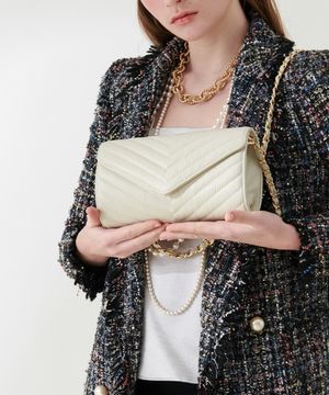 소가죽 미니 플랩백 H22H686 아이보리