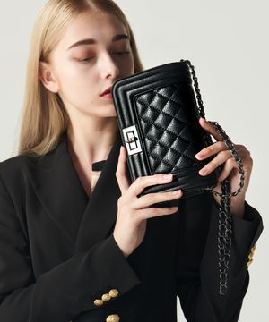 소가죽 미니 크로스백 H18H553 흑니켈