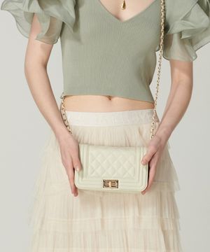소가죽 미니 크로스백 H18H553 아이보리