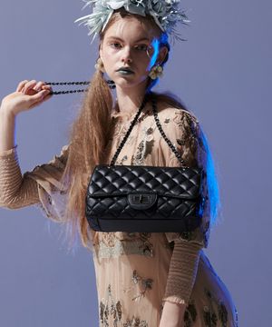 소가죽 퀼팅백 H13H363 흑니켈