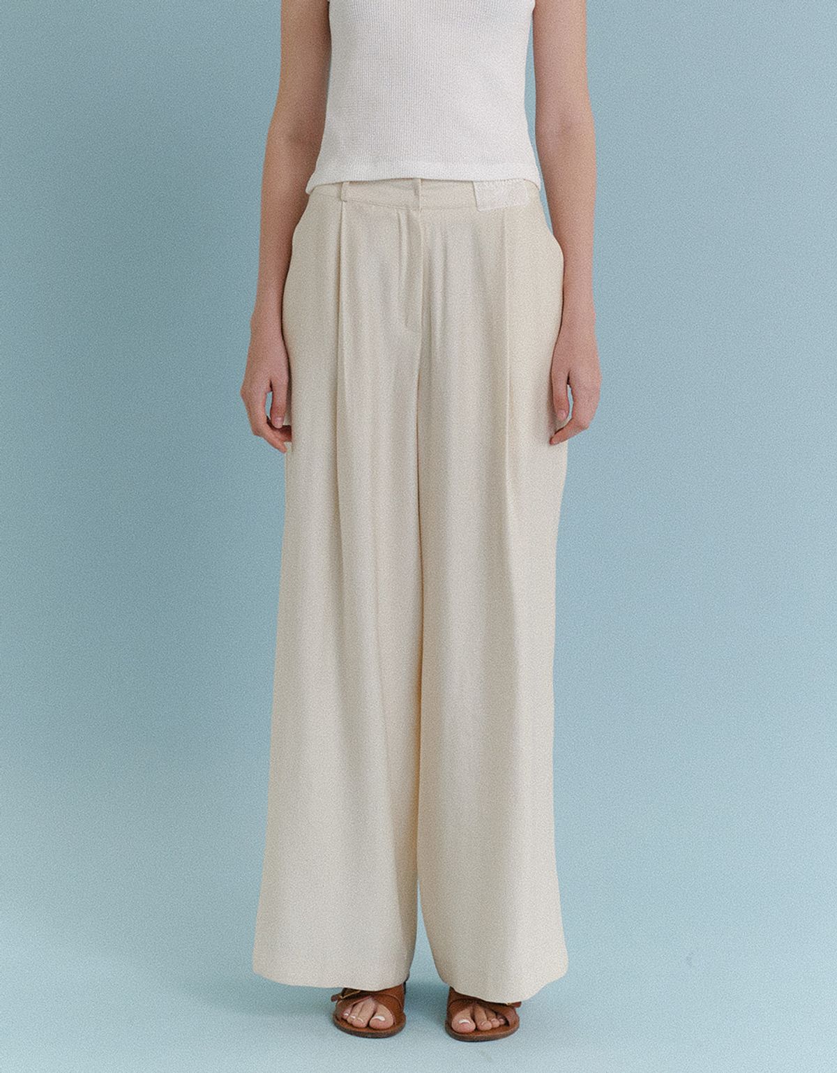 러브어스유(LOVEUSU) LU Layered Pants (Cream)