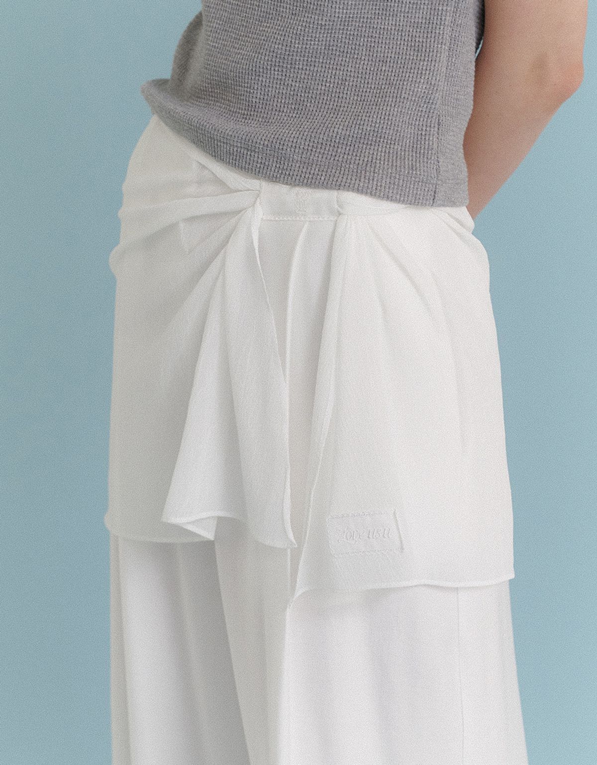러브어스유(LOVEUSU) LU Layered Skirt (White)
