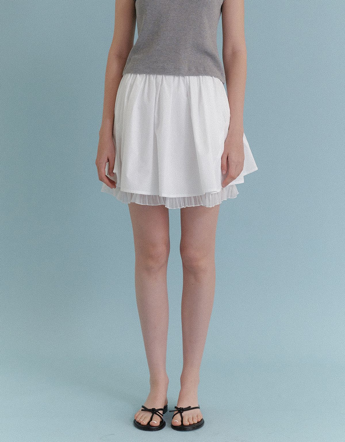 러브어스유(LOVEUSU) Lovely Mini Skirt (White)