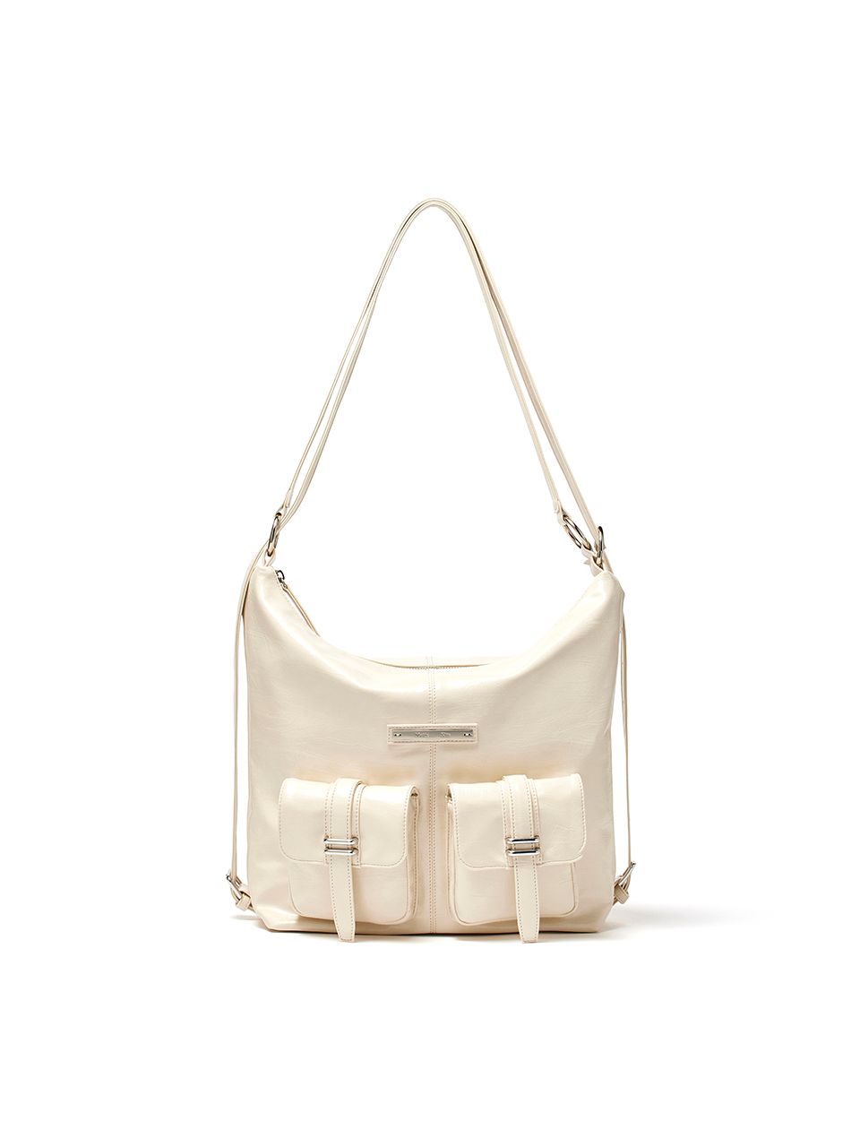 【Matin Kim】DOUBLE POCKET TWO WAY BAG MUSINSA | MATIN KIM DOUBLE POCKET TWO WAY BAG IN CREAM