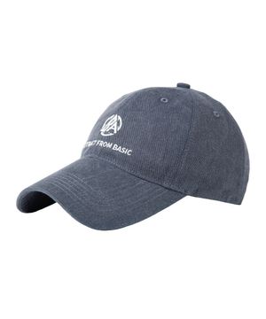 딥핏 원형 로고  볼캡_피그먼트 블루