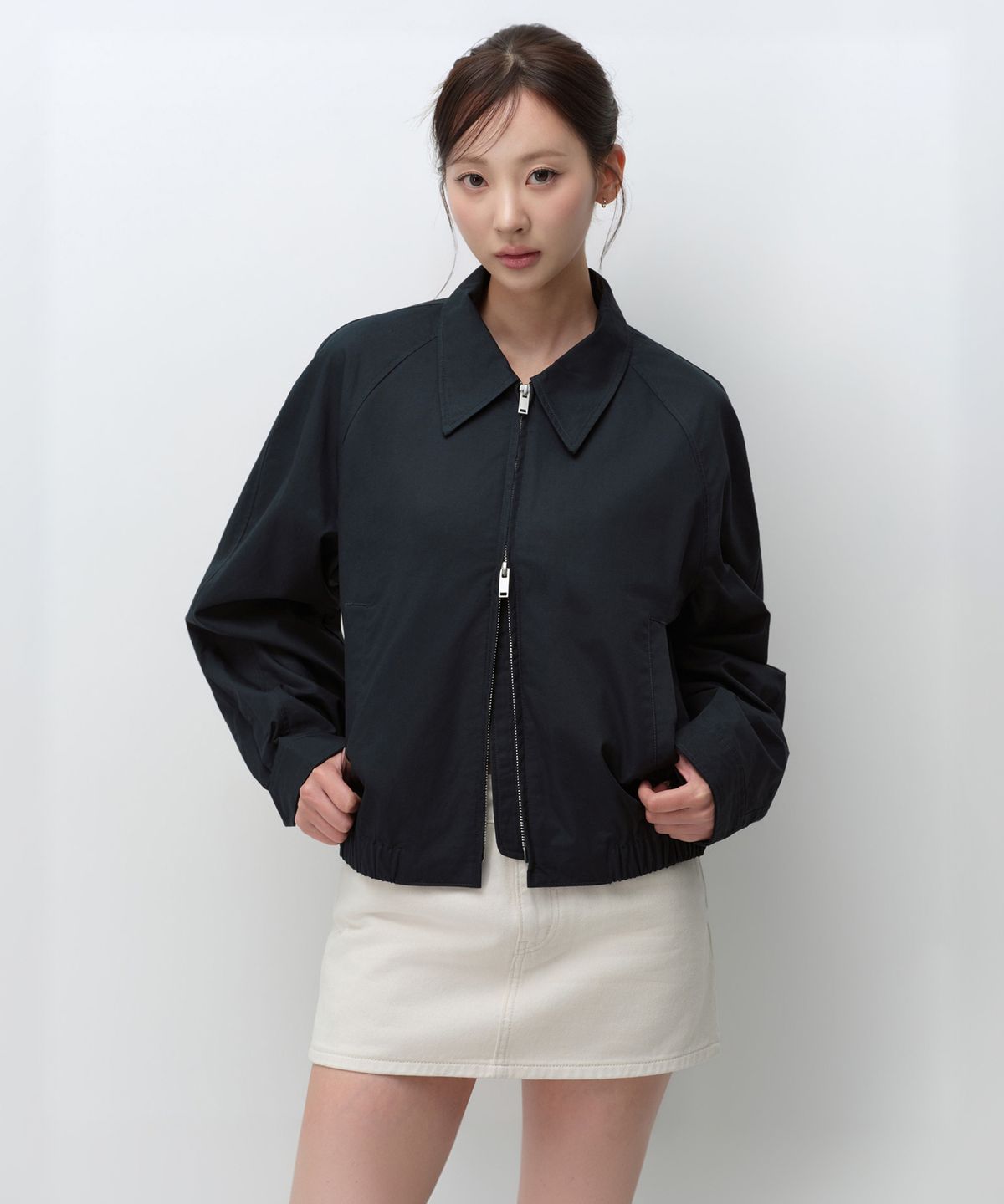 무신사 스탠다드 우먼(MUSINSA STANDARD WOMAN) 우먼즈 코튼 블루종 재킷 [네이비]