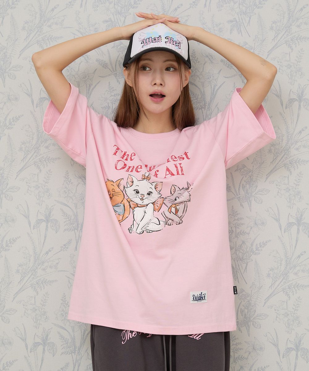 빈티지 아리스토캣_아카이브 반팔티셔츠 핑크