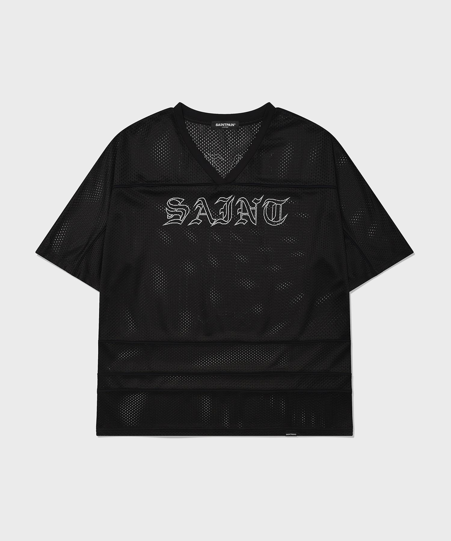 [SAINTPAIN]★25SS★GOTHIC RUGBY JERSEY★関税込 MUSINSA | SAINTPAIN SP Gothic Rugby Jersey Black