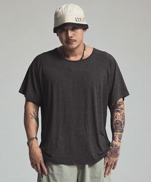 립실켓 유넥 반팔티셔츠 차콜