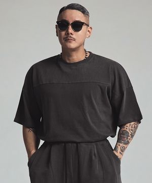 스트릿다운 피그먼트 져지 차콜