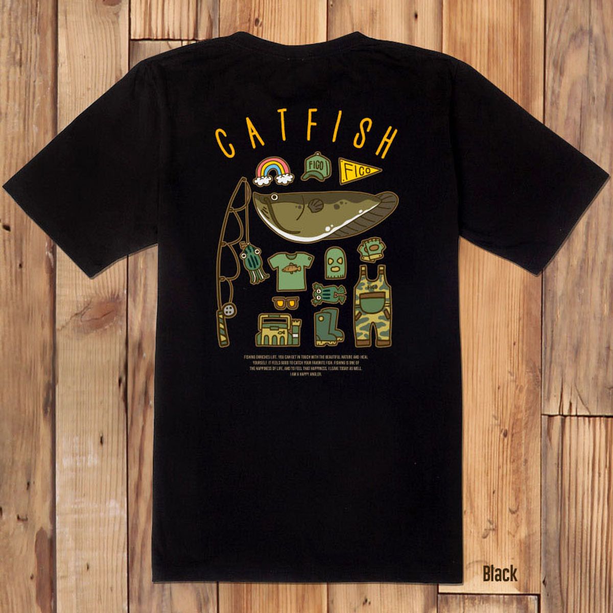 돌돌(DOLDOL) FICO_tshirts-312  피코앵글러 낚시 브랜드 메기 디자인 티셔츠 반팔티