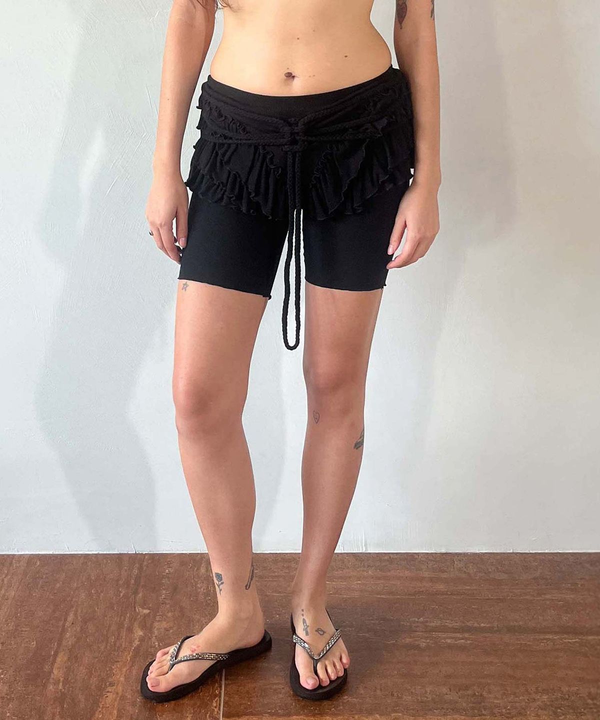 스컬프터(SCULPTOR) Braided Cottage Skort Black
