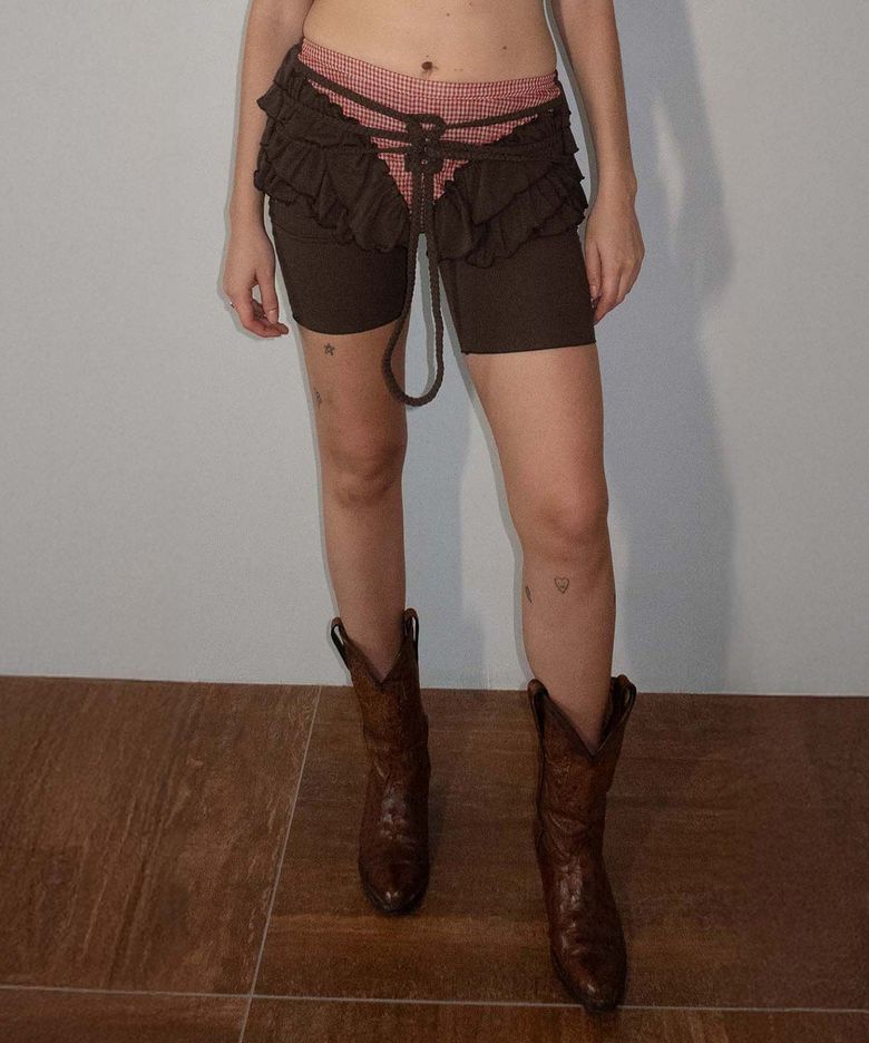 Braided Cottage Skort Brown
