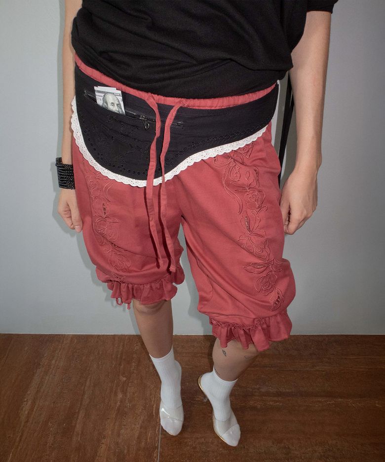 Cottage Cotton Capri Pants Red