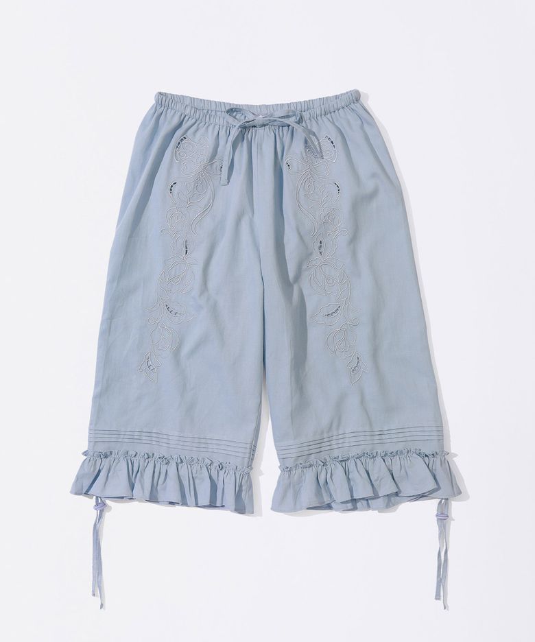 Cottage Cotton Capri Pants Sky Blue