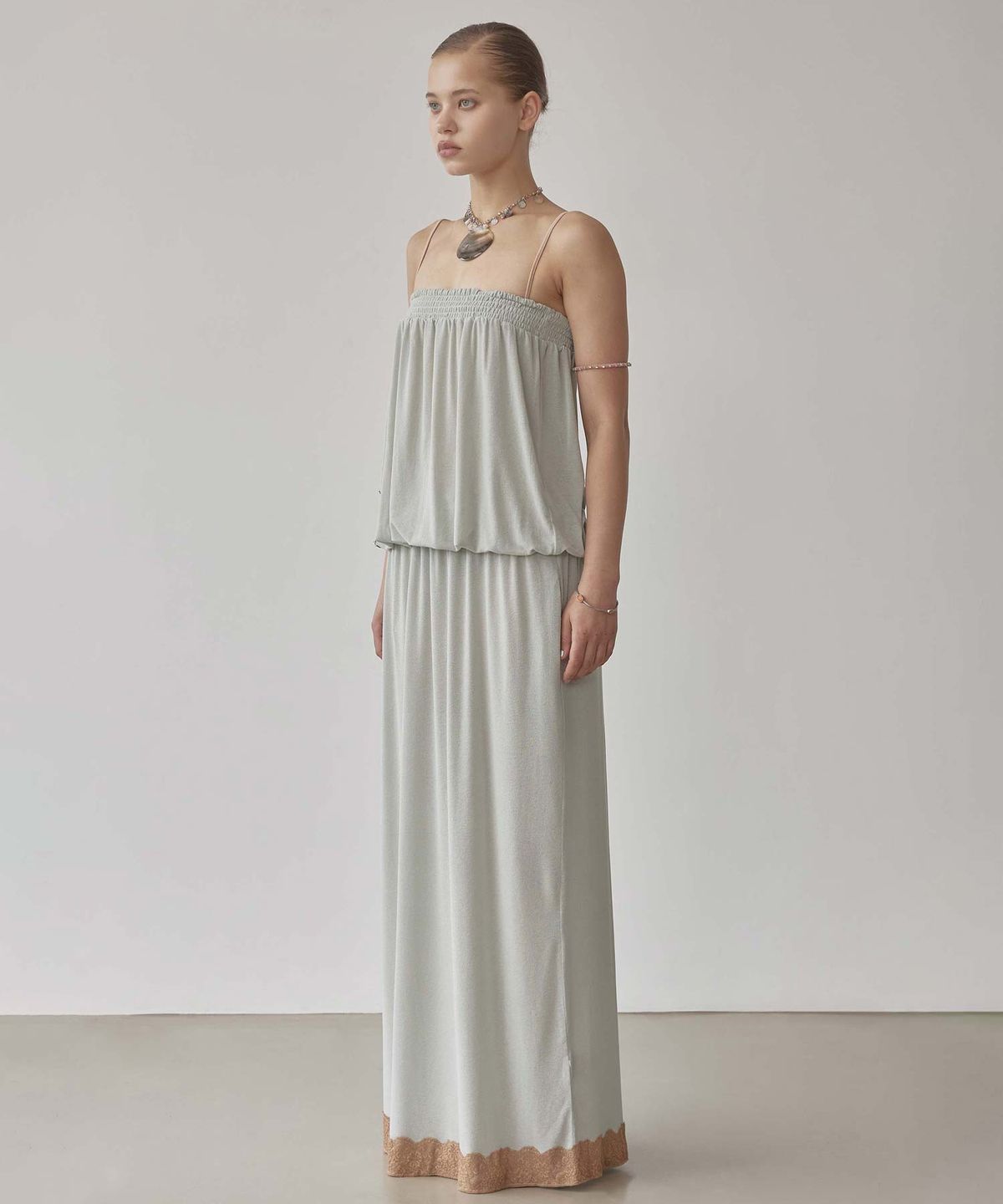 스컬프터(SCULPTOR) 2way Nymphs Tube Dress Misty Blue