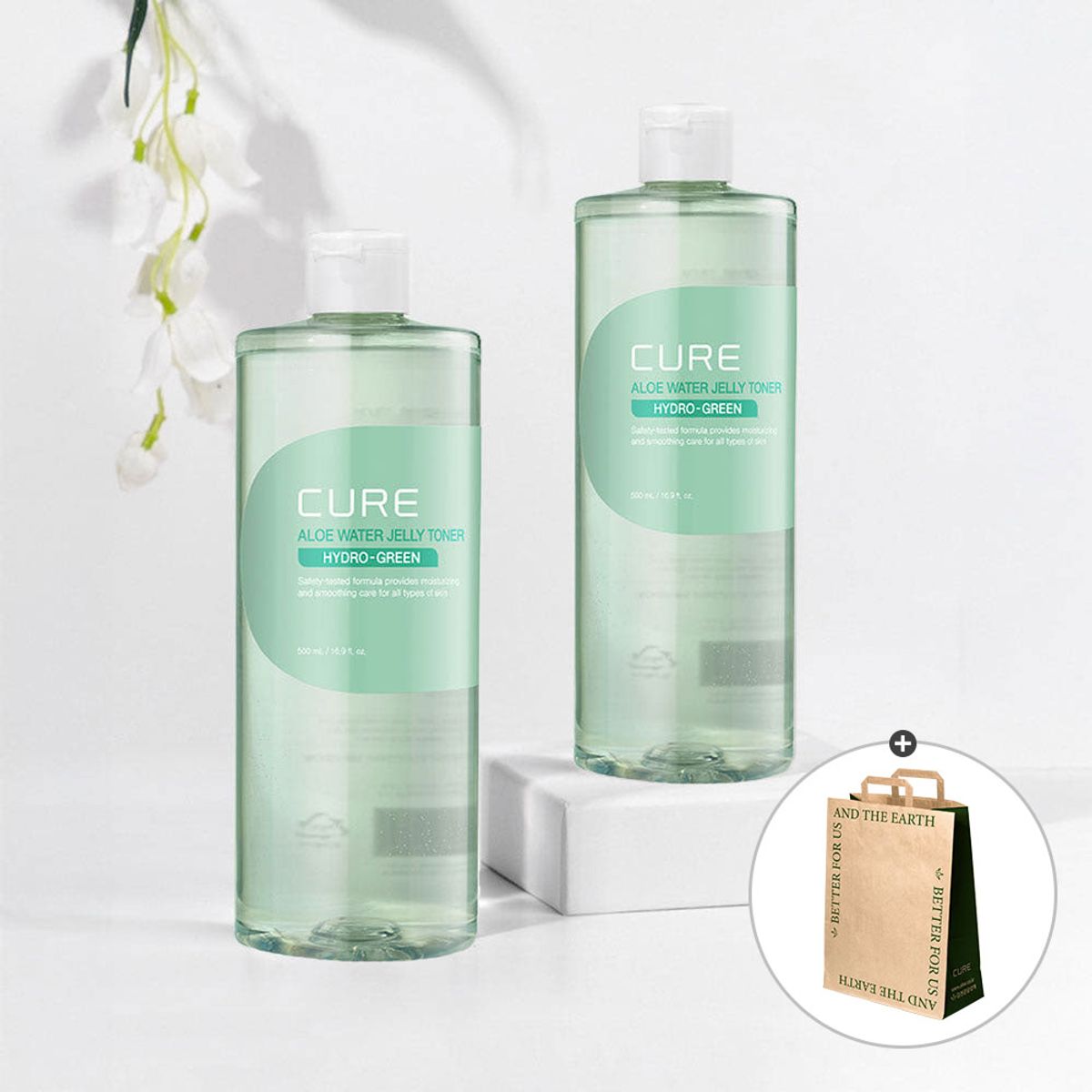 김정문알로에(KIMJEONGMOONALOE) 큐어 젤리 토너 500ml 2개