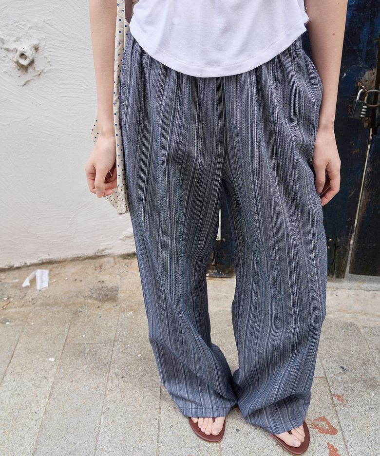 [양양,지똥 PICK] Natural Stripe Pants (Blue)