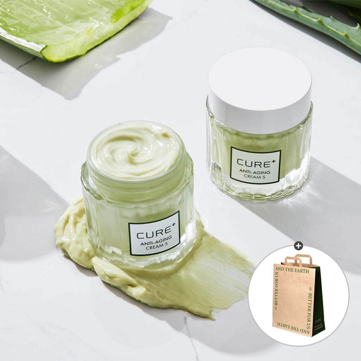 김정문알로에(KIMJEONGMOONALOE) 큐어 안티에이징 크림S 50g 2개