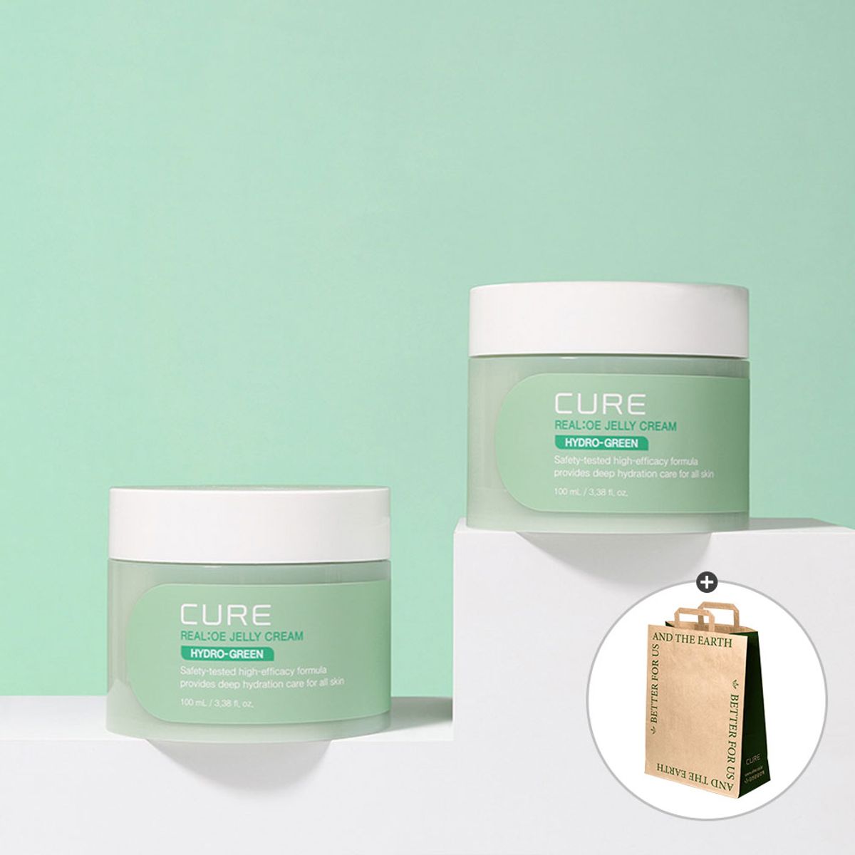 김정문알로에(KIMJEONGMOONALOE) 큐어 리알로에 젤리크림 100ml 2개