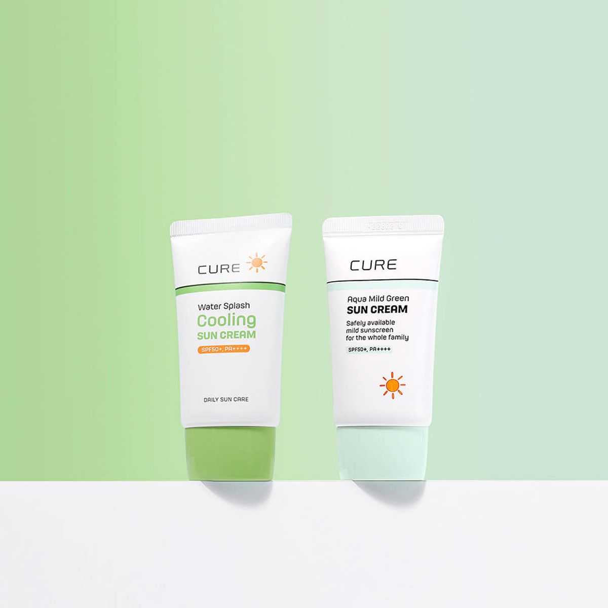 김정문알로에(KIMJEONGMOONALOE) 큐어 스플래쉬 쿨링 선크림 40ml+논나노 그린 선크림 40ml
