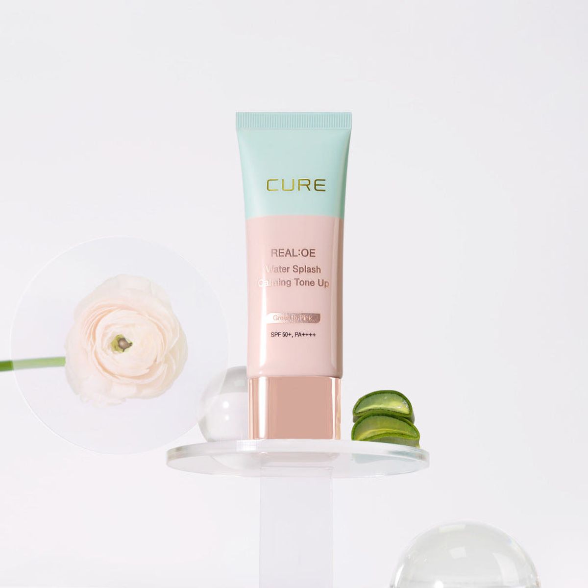 김정문알로에(KIMJEONGMOONALOE) 큐어 리알로에 워터 스플래쉬 카밍 톤업 크림 40g 1개