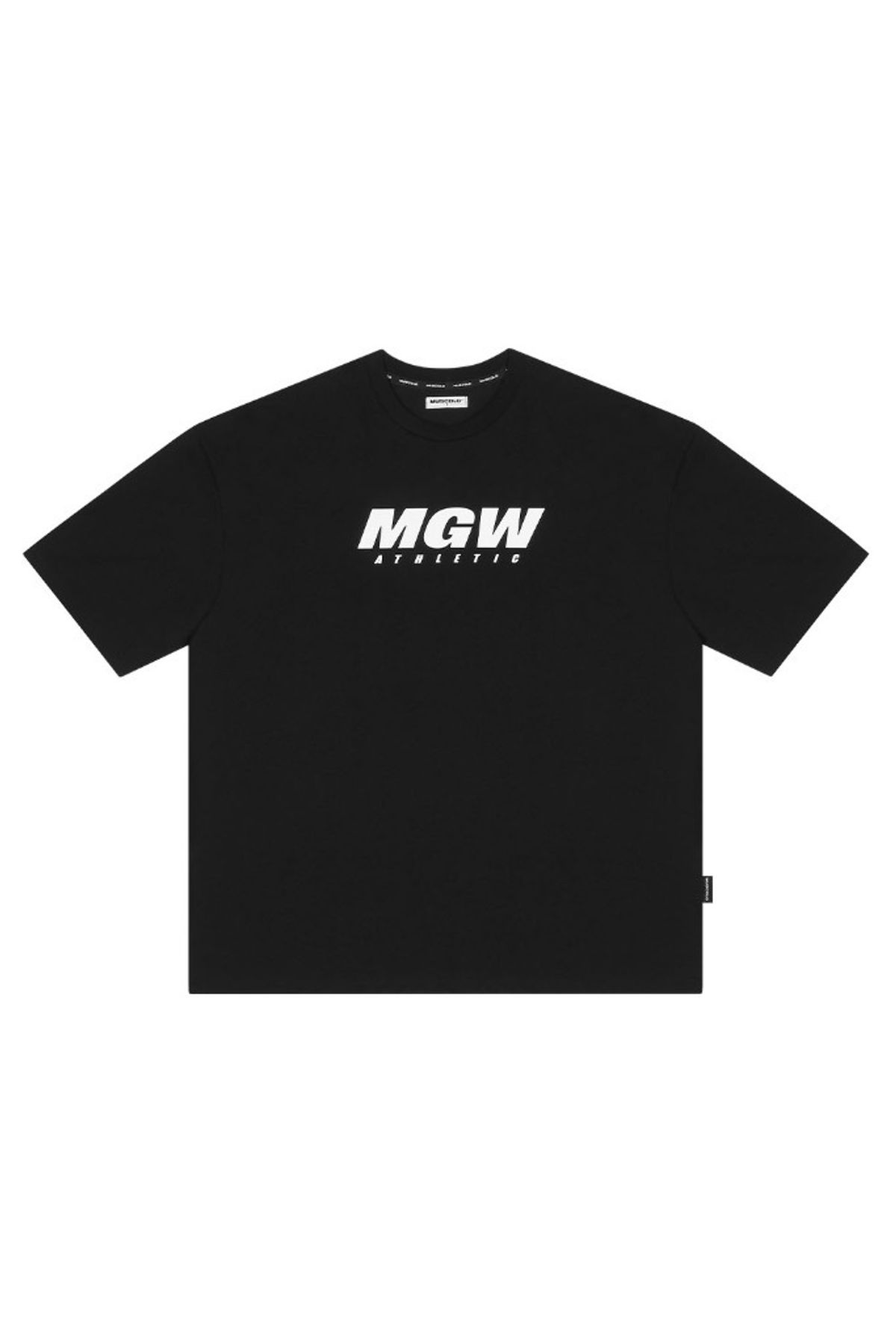 머스콜로(MUSCOLO) [MGW] CP 세미오버핏 반팔 티셔츠 블랙 화이트